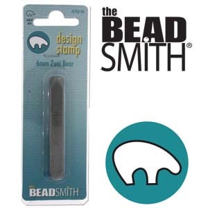 Tampon en métal ZUNI 6 mm Ours, 4 mm de large et 4 mm de haut - Beadsmith