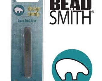 ZUNI 6mm Bear Metal Design Stamp 4mm wide and 4mm high - Beadsmith