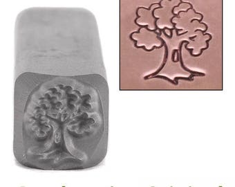 Tree Metal Design Stamp 7mm wide by 8mm high - Beaducation Original