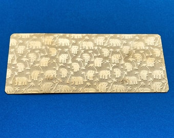 Elephant Rolling Mill Texture Plate Pattern 2.5" x 6" Brass Texture Plates 24 Gauge Thick