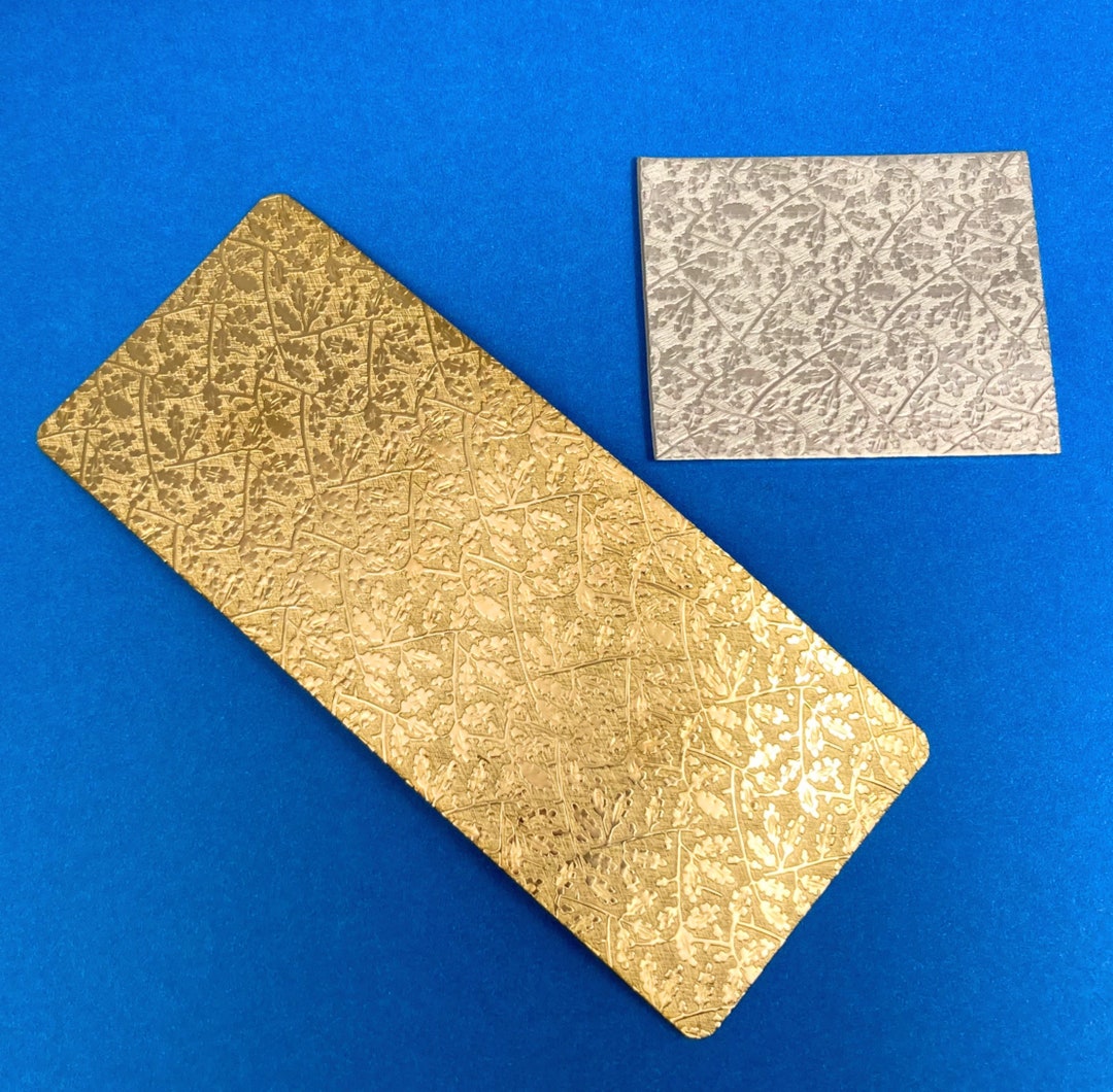 Ivy Rolling Mill Texture Plate Pattern 2.5 X 6 Brass Texture Plates 24