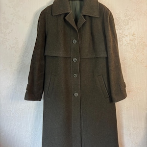 ジャケット・アウター [VINTAGE] 70s ALPEN LODEN loden coat Vintage 80s Charcoal Black Wool Swing Coat | Men's Long
