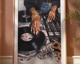 Retro Vinyl Record Print: 70s Disco Music Poster (Digital Download