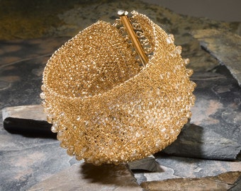 SUN, Bracelet, cuff, citrine, gold filled (OOAK)