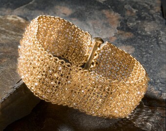 DAWN, Bracelet, gold filled, swarovski crystals (OOAK)