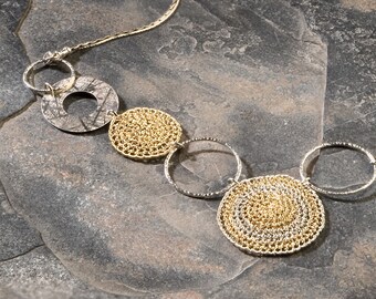 TRE'SOR, Necklace, gold, silver (OOAK)