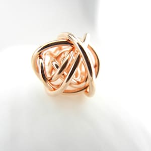 READY TO SHIP Rose Gold Fill Love Knot Necklace with Sterling Silver Chain image 1