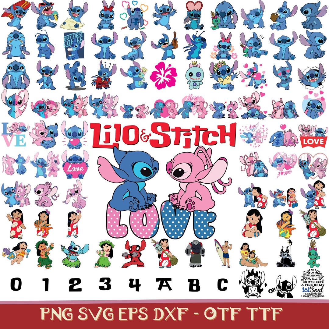 Stitch Rzeczy 999 Stitch Svg, Stitch Bundle, Stitch Clipart, Stitch Png, Lilo and ...