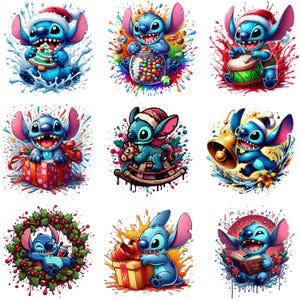 Stitch Christmas Bundle PNG, Merry Christmas Stitch Png, Stitch Merry Grinchmas Png, Stitch Cut Files, Stitch Tis The Season Christmas Png