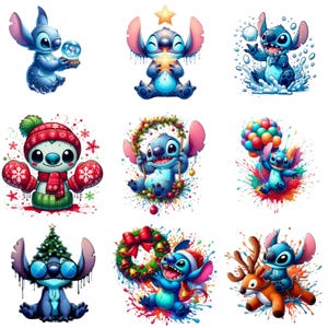 Stitch Christmas Bundle PNG, Merry Christmas Stitch Png, Stitch Merry Grinchmas Png, Stitch Cut Files, Stitch Tis The Season Christmas Png
