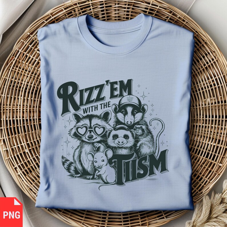 Rizz'em With the Tism PNG, Funny Raccoon Opossum PNG, Meme Animal ...