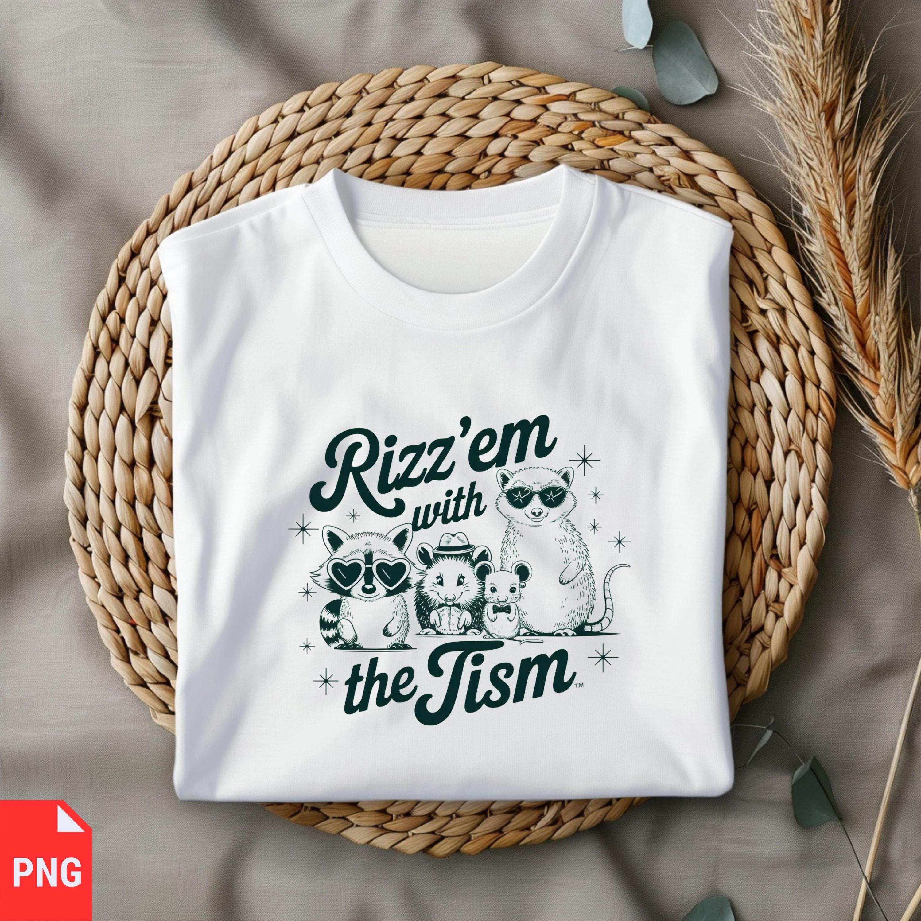 Aniaml Rizz Rizz'em With the Tism PNG, Funny Raccoon Opossum PNG, Meme Animal ...