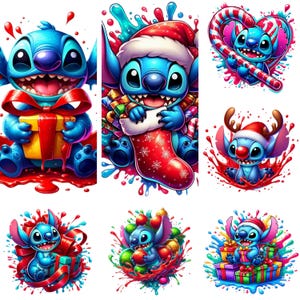Stitch Christmas Bundle PNG, Merry Christmas Stitch Png, Stitch Merry Grinchmas Png, Stitch Cut Files, Stitch Tis The Season Christmas Png