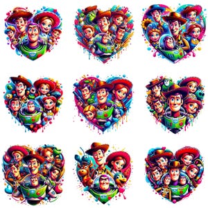 Toy Story Clipart Bundle, Toy Story Png Bundle, Woody Png Files for Cricut, Toy Story Png, Buzz Lightyear Png for Shirts, Toy Story Png