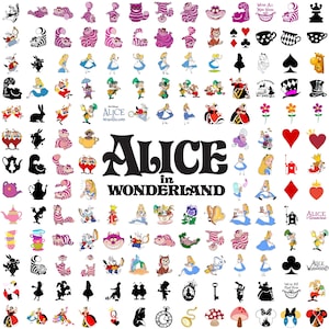 Alice in Wonderland SVG Bundle, Alice SVG, Princess svg, Alice in Wonderland Clipart, Alice in Wonderland digital download