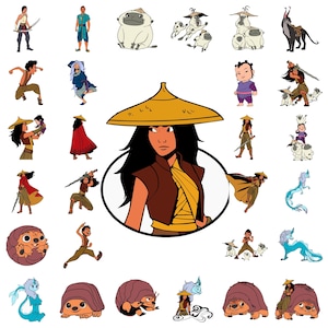 Raya SVG, Raya and the Last Dragon Bundle, Sisu SVG, Cricut Files, Instant Download, Birthday SVG, Princess Svg-Png