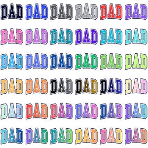 Paquete PNG de papá, clipart de papá con letras universitarias, descarga digital de fuentes universitarias retro, sublimación de papá colorido, diseño de papá deportivo