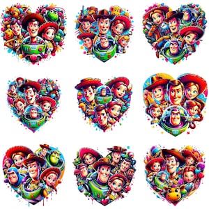Toy Story Clipart Bundle, Toy Story Png Bundle, Woody Png Files for Cricut, Toy Story Png, Buzz Lightyear Png for Shirts, Toy Story Png