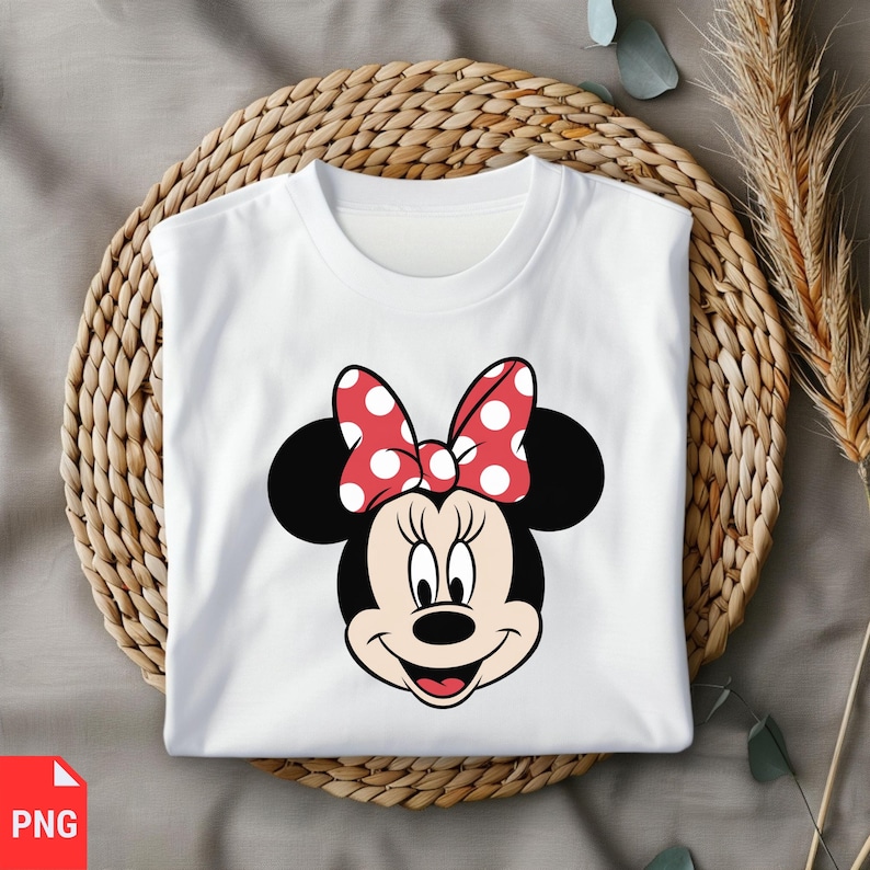 Minnie Mouse Inspired SVG, Cute Bow Mouse Head PNG, Digital Download for Shirts, Sublimation, Cricut, and Crafts image 1