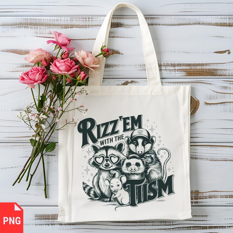 Rizz'em With the Tism PNG, Funny Raccoon Opossum PNG, Meme Animal ...