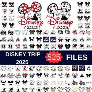 2025 Family Trip SVG Bundle, Family Trip, Family Vacation, Vacay Mode, Magical Kingdom, Mickey Minnie, Cricut Silhouette, Digital Download