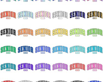 Senior Mom PNG-bundel, Varsity Letter Senior Mom Clipart, Graduation Mom Digitale Download, Class of 2025 Sublimatie, School Spirit Art