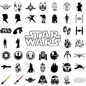 Starwars Svg, Starwars Png, Darth Vader Svg, Mandalorian Svg, Svg files for cricut, StarWars silhouette, Starwars vector, Starwars clipart