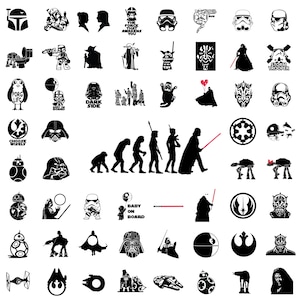 Starwars Svg, Starwars Png, Darth Vader Svg, Mandalorian Svg, Svg files for cricut, StarWars silhouette, Starwars vector, Starwars clipart