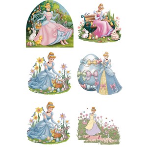 Saga prinsessa påsk PNG, Askungen äggjakt PNG, elegant prinsessa Clipart, våren Royalty Sublimering, pastell påsk digital konst