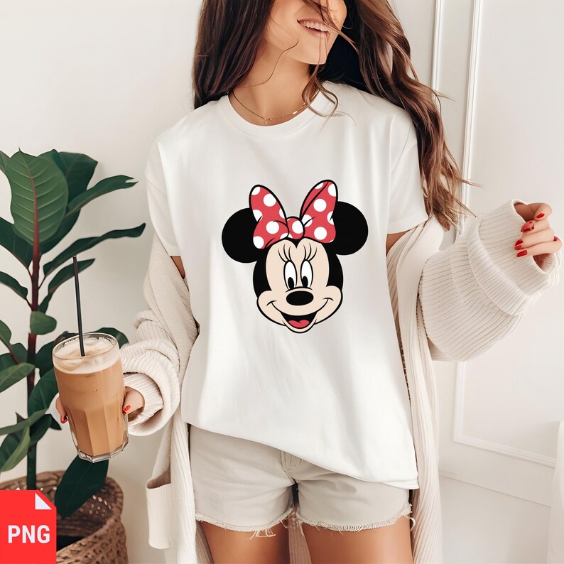 Minnie Mouse Inspired SVG, Cute Bow Mouse Head PNG, Digital Download for Shirts, Sublimation, Cricut, and Crafts image 8