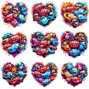 Lightning McQueen Cars Splash and Watercolor, Cars PNG, Cars Clipart, Cars Cartoon Cliparts, Cars Sublimation, Cars Characters PNG Cliparts
