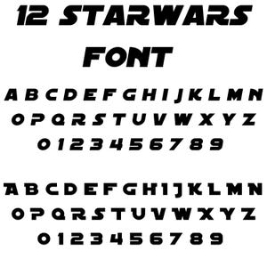 Star Wars Alphabet SVG, Star Wars Font SVG, Letters Clipart, Digital Download, Star Wars SVG for Cricut, Customizable Gift Svg Files