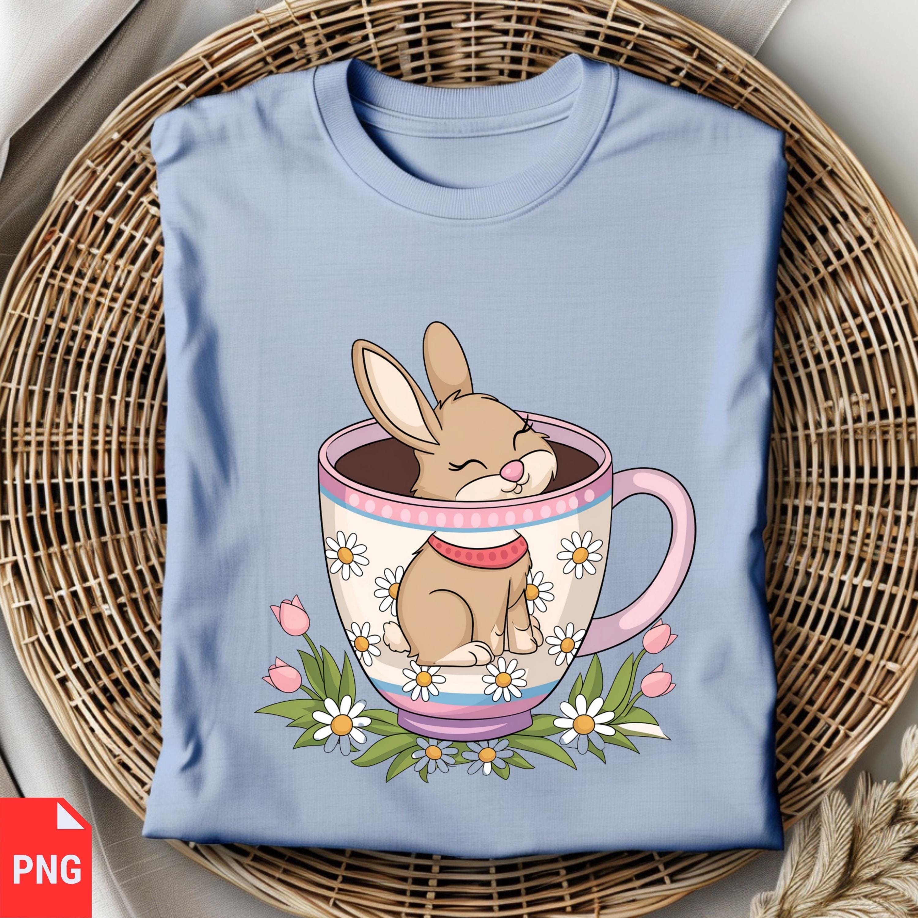 Easter Bunny PNG Bundle, Cute Rabbit Clipart, Floral Spring Bunny ...