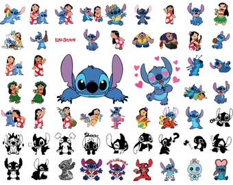 250+ steken svg, stekenbundel, steken clipart, stitch png, lilo and stitch svg, cricut svg, silhouet svg, steek gelaagd