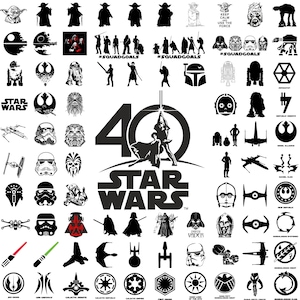 Starwars Svg, Starwars Png, Darth Vader Svg, Mandalorian Svg, Svg files for cricut, StarWars silhouette, Starwars vector, Starwars clipart