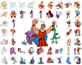 Pacchetto SVG Hercules, SVG Baby Hercules, Clipart Hercules, File Cricut, SVG ispirato a Disney, Download immediato, Png Hercules, File digitali