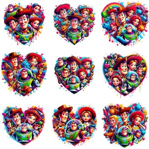 Toy Story Clipart Bundle, Toy Story Png Bundle, Woody Png Files for Cricut, Toy Story Png, Buzz Lightyear Png for Shirts, Toy Story Png