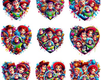 Toy Story Clipart Bundle, Toy Story Png Bundle, Woody Png Files for Cricut, Toy Story Png, Buzz Lightyear Png for Shirts, Toy Story Png