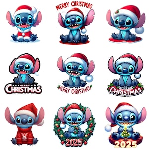 Stitch Christmas Bundle PNG, Merry Christmas Stitch Png, Stitch Merry Grinchmas Png, Stitch Cut Files, Stitch Tis The Season Christmas Png