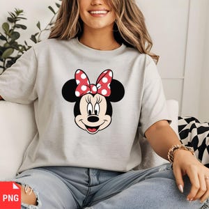 Minnie Mouse Inspired SVG, Cute Bow Mouse Head PNG, Digital Download for Shirts, Sublimation, Cricut, and Crafts image 6