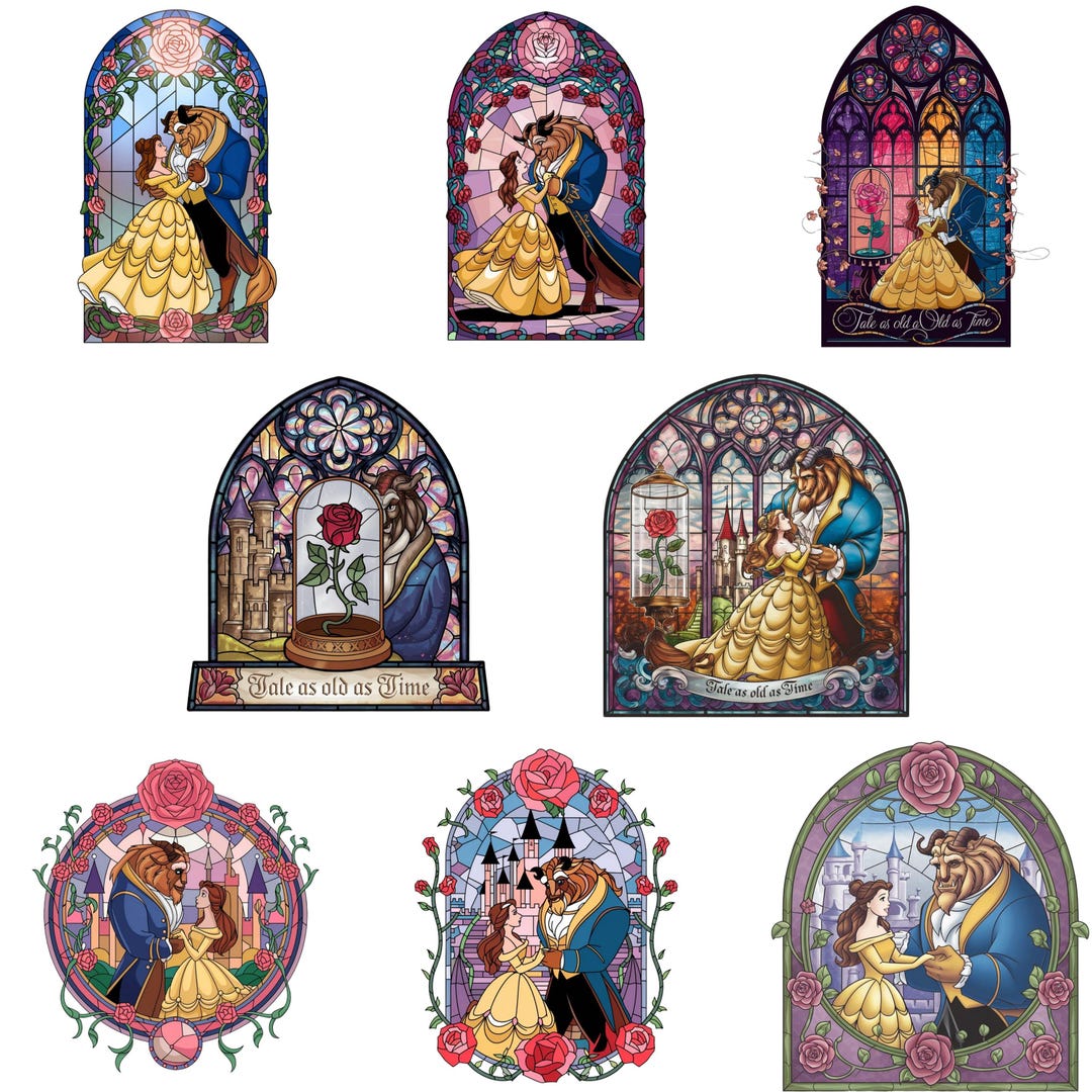 Belle Clipart PNG Bundle, Beauty and the Beast Digital Cut Files ...