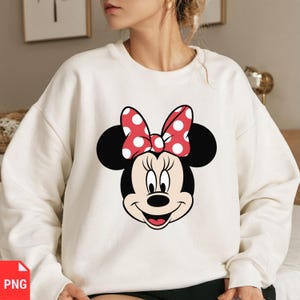 Minnie Mouse Inspired SVG, Cute Bow Mouse Head PNG, Digital Download for Shirts, Sublimation, Cricut, and Crafts image 10