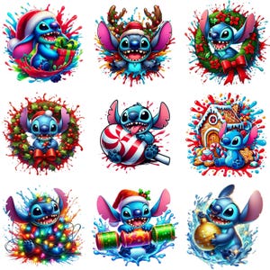 Stitch Christmas Bundle PNG, Merry Christmas Stitch Png, Stitch Merry Grinchmas Png, Stitch Cut Files, Stitch Tis The Season Christmas Png