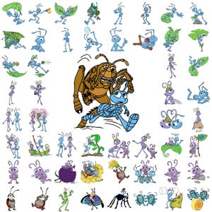 Ein Bugs-Leben SVG, PNG, Clipart, Flik SVG, Hopper geschnitten Datei, Bugs Leben Cricut-Dateien, sofortiger Download, digitale Schnittdateien für Cricut und Silhouette