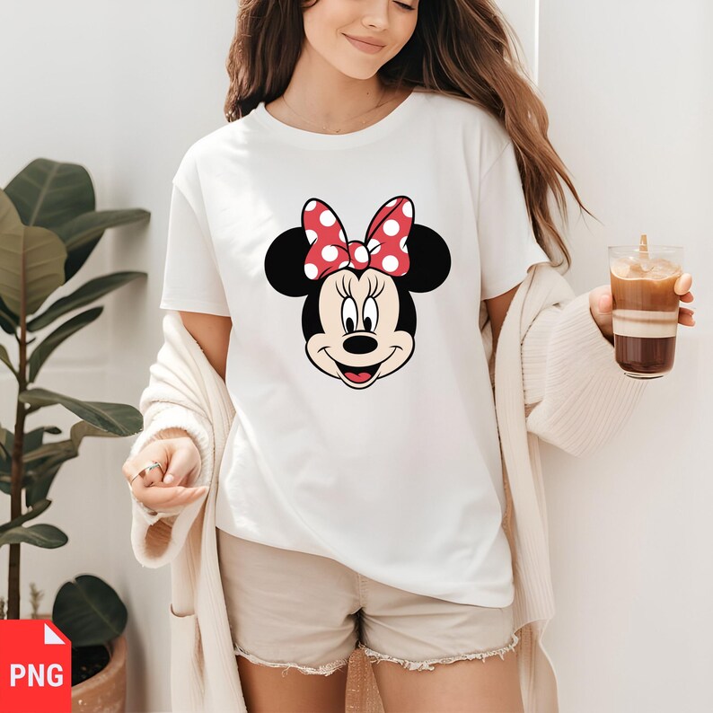 Minnie Mouse Inspired SVG, Cute Bow Mouse Head PNG, Digital Download for Shirts, Sublimation, Cricut, and Crafts image 7