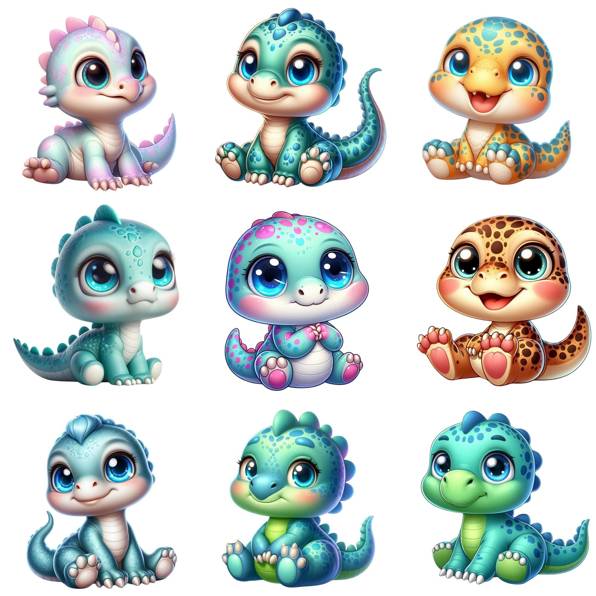 Adorable Baby Dinosaur PNG Bundle | Cute Dinosaur Clipart for Kids ...