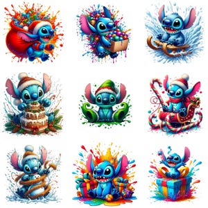 Stitch Christmas Bundle PNG, Merry Christmas Stitch Png, Stitch Merry Grinchmas Png, Stitch Cut Files, Stitch Tis The Season Christmas Png
