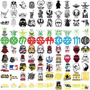 Mega Star Wars SVG Bundle, 2500+ Designs, Star Wars PNG, Svg Files for Cricut, Darth Vader Svg, Mandalorian Svg, Layered Cut Files