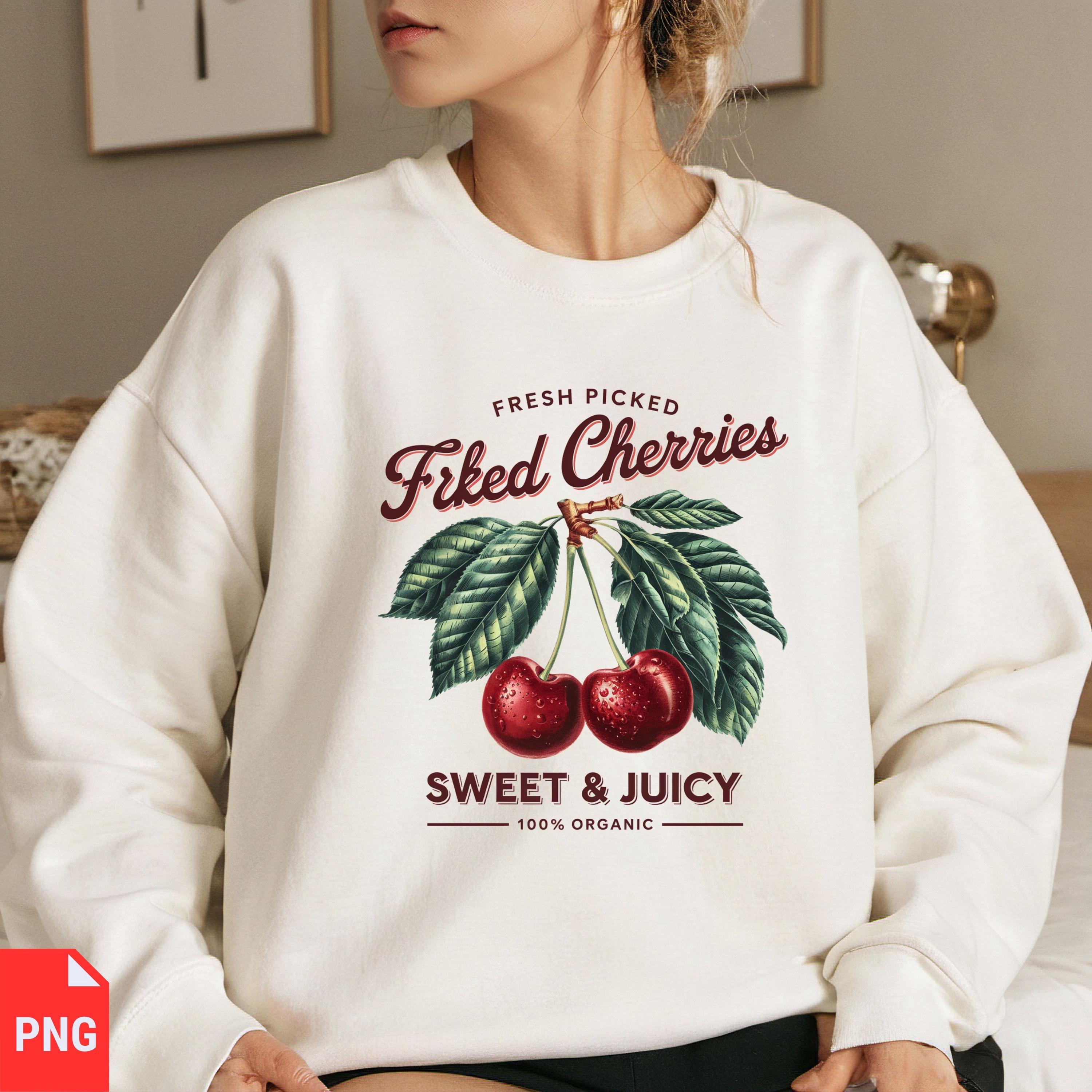 Vintage Cherry PNG, Sweet & Juicy Cherries Clipart, Organic Fruit ...