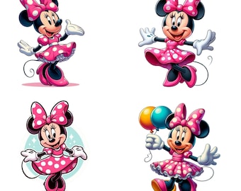 Minnie Mouse Png Bundle, Minnie Mouse PNG, Minnie Mouse For Cricut, Princess Svg, Minnie Mouse Birthday, Minnie Mouse Clubhouse, Minnie Head